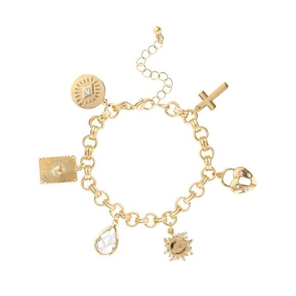Base Metal Charm Bracelet - Picture 1 of 4